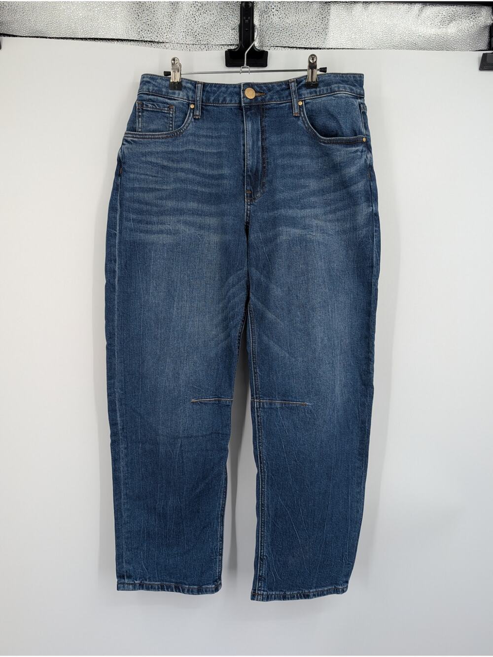 Kut from the Kloth Ashley Slouchy Barrel Jeans Dark Wash Blue High Rise Size 8